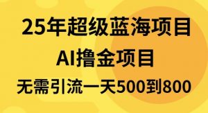 25年超级蓝海项目一天800+，半搬砖项目，不需要引流-七七项目网