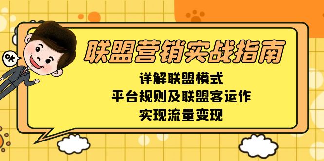 联盟营销实战指南，详解联盟模式、平台规则及联盟客运作，实现流量变现-七七项目网