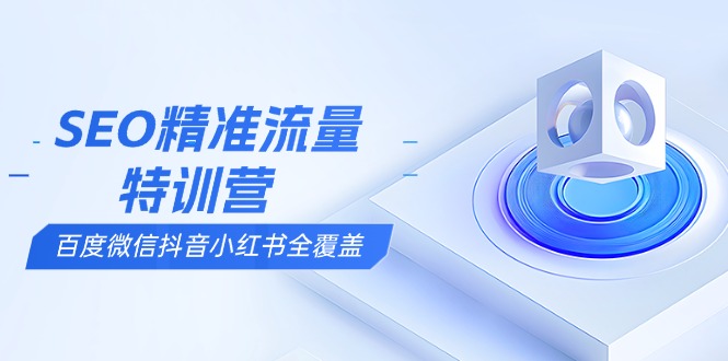 SEO精准流量特训营，百度微信抖音小红书全覆盖，带你搞懂搜索优化核心技巧-七七项目网