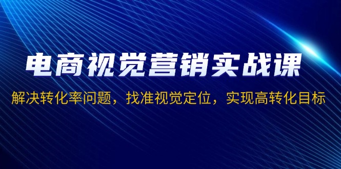 电商视觉营销实战课，解决转化率问题，找准视觉定位，实现高转化目标-七七项目网