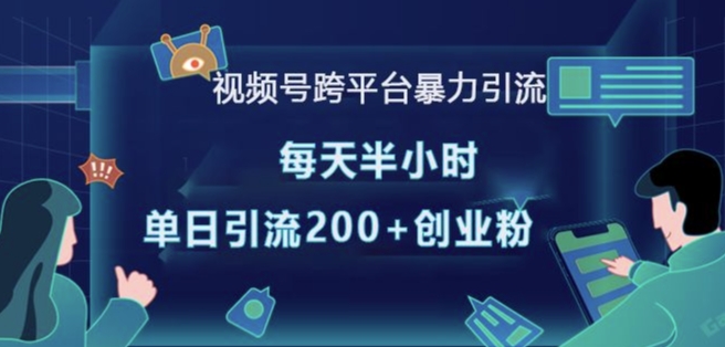 视频号跨平台暴力引流，每天半小时，单日引流200+精准创业粉-七七项目网