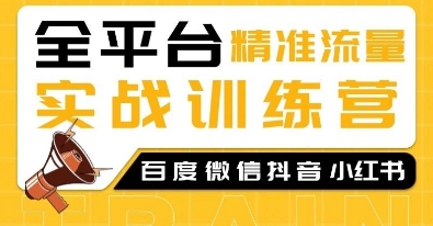 全平台精准流量实战训练营，百度微信抖音小红书SEO引流教程-七七项目网