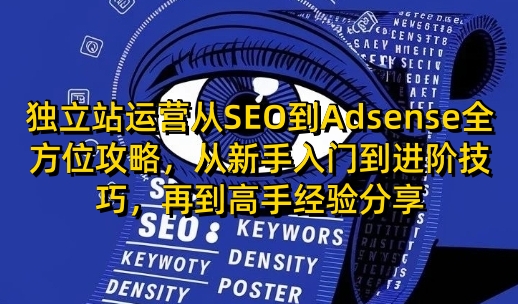 独立站运营从SEO到Adsense全方位攻略，从新手入门到进阶技巧，再到高手经验分享-七七项目网