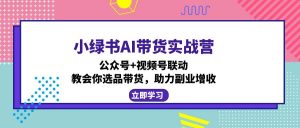小绿书AI带货实战营:公众号+视频号联动,教会你选品带货,助力副业增收-七七项目网