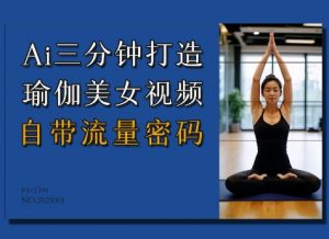 Ai3分钟打造瑜伽美女视频，自带流量密码-七七项目网