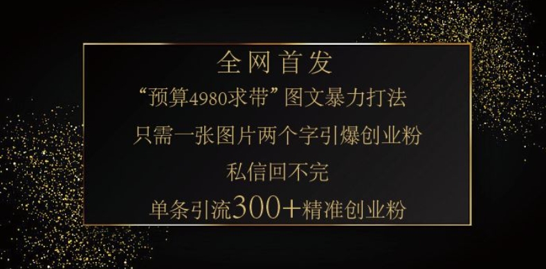 小红书神奇图片引流法，只需一张图，就能单条笔记凭借此方法，轻松引流 300 + 精准创业粉-七七项目网