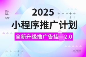 2025小程序推广计划,全新升级撸广告挂JI2.0玩法,日入多张,小白可做【揭秘】-七七项目网