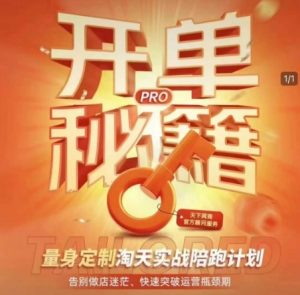 淘宝开单秘籍PRO，量身定制淘天实战陪跑计划，告别做店迷茫、快速突破运营瓶颈期-七七项目网