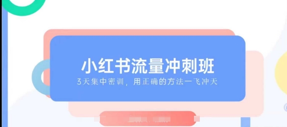 小红书流量冲刺班2025，最懂小红书的女人，快速教你2025年入局小红书-七七项目网