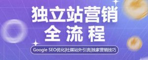 独立站营销全流程,Google SEO优化,社媒站外引流,独家营销技巧-七七项目网
