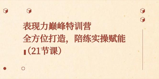 表现力巅峰特训营，全方位打造，陪练实操赋能（21节课）-七七项目网
