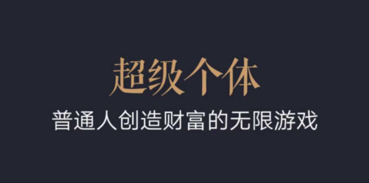 超级个体：2024-2025翻盘指南，普通人创造财富的无限游戏-七七项目网