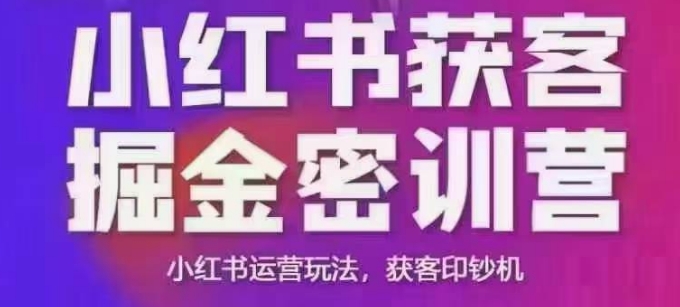 小红书获客掘金线下课，录音+ppt照片，小红书运营玩法，获客印钞机-七七项目网