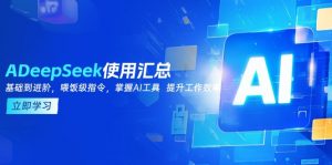 DeepSeek使用汇总,基础到进阶,提示词技巧,掌握AI工具 提升工作效率-七七项目网