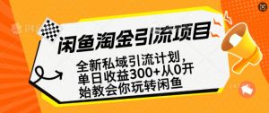 闲鱼淘金私域引流计划,从0开始玩转闲鱼,副业也可以挣到全职的工资-七七项目网