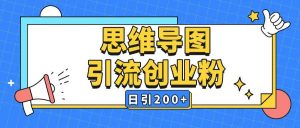 暴力引流全平台通用思维导图引流玩法ai一键生成日引200+-七七项目网