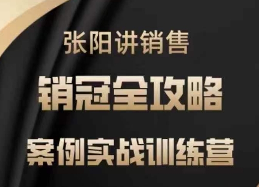 张阳讲销售实战训练营，​案例实战训练，销冠全攻略-七七项目网