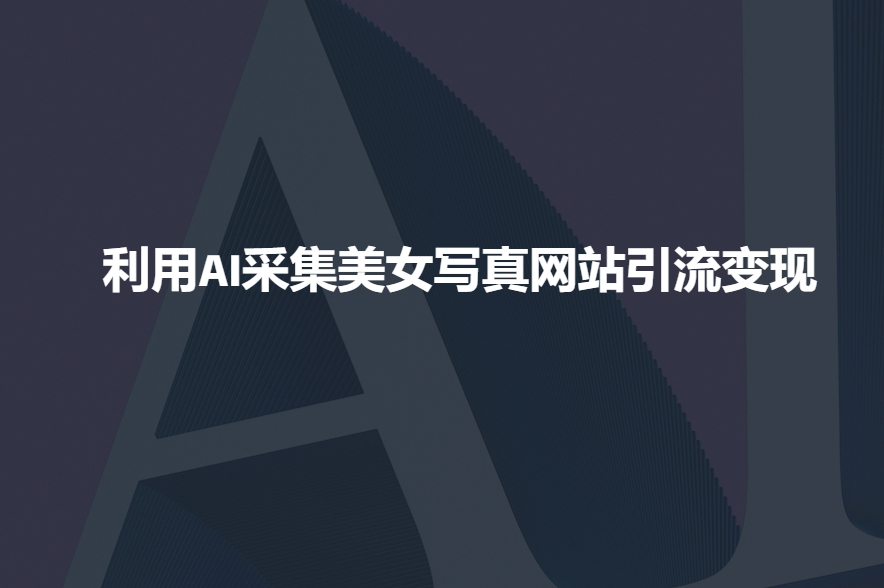 利用AI采集美女写真网站引流变现，引流嘎嘎的-七七项目网