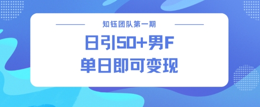 男粉引流新方法不违规，当日即可变现-七七项目网