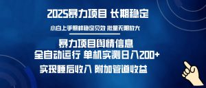 暴力项目舆情信息：多平台全自动运行 单机日入200+ 实现睡后收入-七七项目网