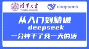 清华大学讲DeepSeek最全教程,从入门到精通,deepseek一分钟干了我一天的活-七七项目网