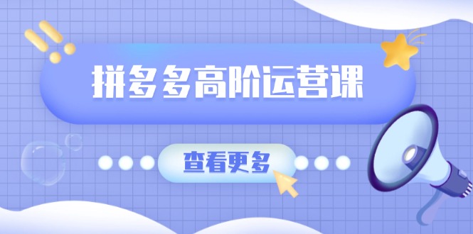 拼多多高阶运营课：极致群爆款玩法，轻付费无尽复制，打造单品爆款之路-七七项目网