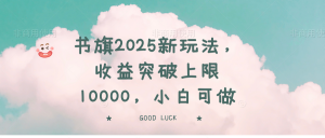 书旗2025新玩法，收益突破上限10000，小白可做-七七项目网
