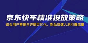 京东快车精准投放策略,结合用户营销与详情页优化,新品快速入池引爆流量-七七项目网