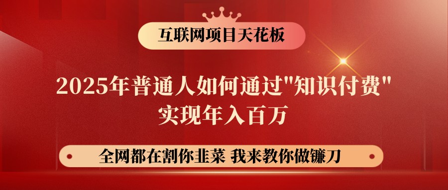 网创项目终点站-镰刀训练营超级IP合伙人，25年普通人如何通过“知识付费”年入百万-七七项目网