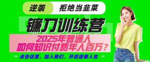镰刀训练营超级IP合伙人,25年普通人如何通过“知识付费”实现逆袭-七七项目网