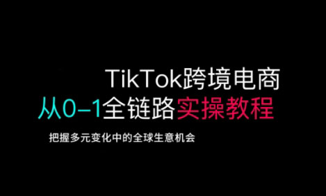 TikTok跨境电商从0-1全链路全方位实操教程，把握多元变化中的全球生意机会-七七项目网