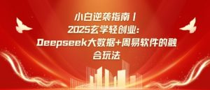 小白逆袭指南,2025玄学轻创业:Deepseek大数据+周易算法的融合玩法-七七项目网