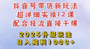 2025全新升级抖音带货玩法,一天纯利四位数,从剪辑到选品再到发布投流,超详细玩法揭秘-七七项目网