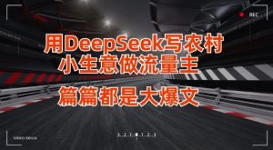 用DeepSeek写小生意做流量主，篇篇都是大爆文-七七项目网