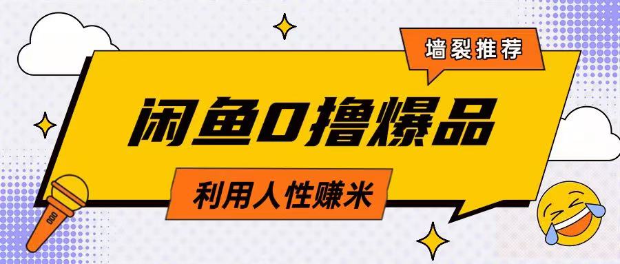 咸鱼0撸玩法利用人性售卖商品达到日挣2张的效果-七七项目网