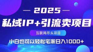 私域IP+引流卖项目,小白也可以做到轻松宅家日入1000+-七七项目网