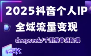 2025抖音个人IP全域流量变现进阶课,deepseek千川爆单进阶课-七七项目网