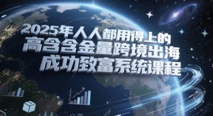 2025年人人都用得上的高含金量跨境出海成功致富系统课程-七七项目网