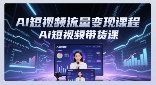 Ai短视频流量变现课程，Ai短视频带货课-七七项目网
