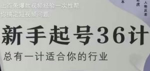 新手起号36计2.0,四年行业沉淀,上百条爆款视频经验一次性帮你搞定短视频问题-七七项目网
