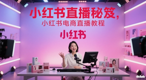 小红书直播秘笈，小红书电商直播教程-七七项目网