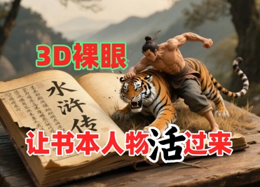 书本人物裸眼3D视频，新的玩法，流量超猛，保姆级教程-七七项目网