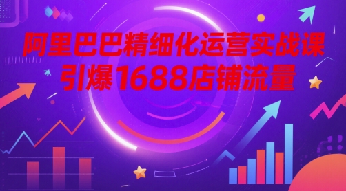 阿里巴巴精细化运营实战课，引爆1688店铺流量-七七项目网