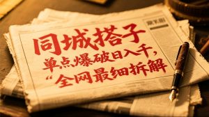 同城搭子群19.9单点爆破日入千,搭子组局月入万,全网最细拆解-七七项目网