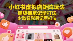 小红书虚拟店矩阵玩法,铺货铺笔记型打法,少款狂怼笔记型打法-七七项目网
