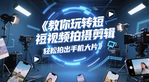 教你玩转短视频拍摄剪辑，轻松拍出手机大片-七七项目网