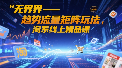 无界-趋势流量矩阵玩法，淘系线上精品课-七七项目网