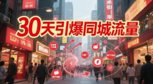 30天引爆同城流量：团购篇 认知篇 流量篇 来客篇 达人篇 老板人设IP篇 投流篇-七七项目网