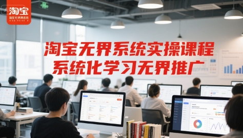 淘宝无界系统实操课程，系统化学习无界推广-七七项目网