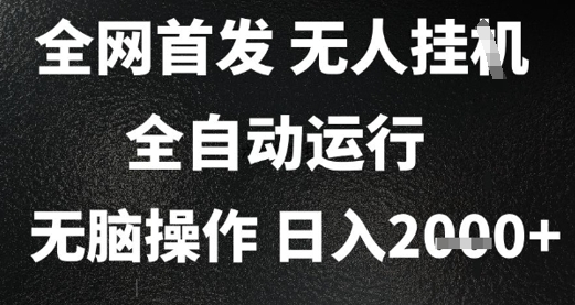 2025首发无人挂G项目，日入2k+，全自动运行，无脑操作，长期稳定 小白可玩【揭秘】-七七项目网